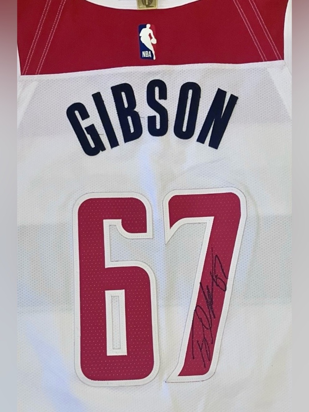 Signed Taj Gibson Washington Wizards #67 Nike NBA Jersey Sz XL